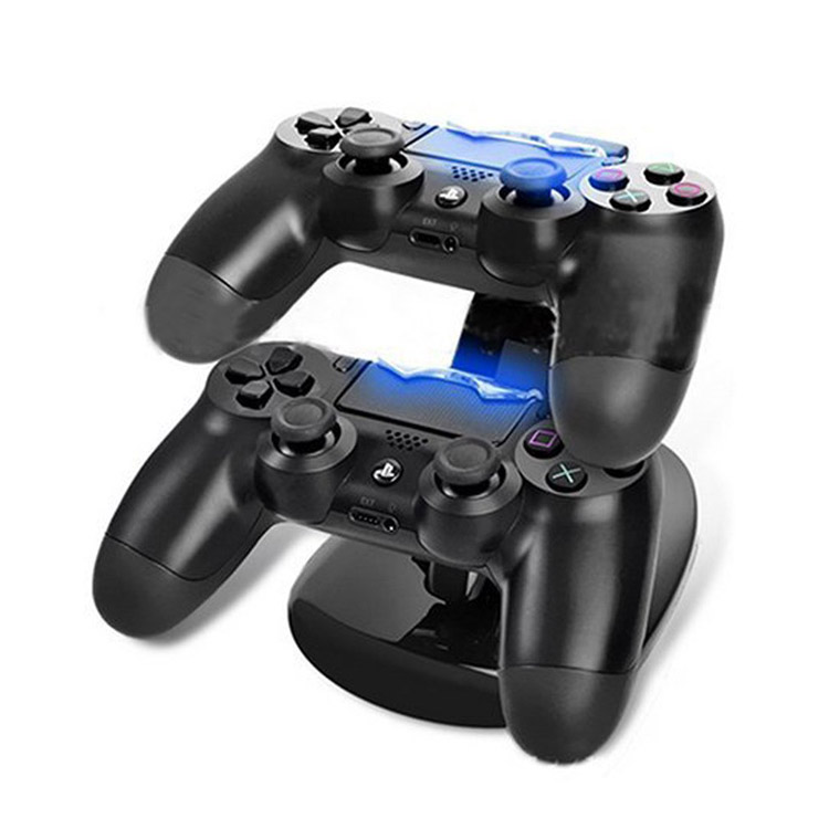 Douself Dual USB With Blue LED Charging Dock Station Stand for PS4 Controller